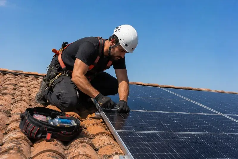 Maintenance et monitoring de panneaux solaires à Orliénas